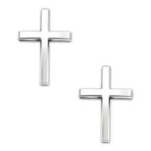 2PCS Metal Cross Emblem Stickers 3D Jesus Christ Car Decals Self-Adhesive Religious Auto Emblem Badge Decal Decoration For Truck Motorcycle Car Body Tailgate And Fenders Silver - Silver - View 7