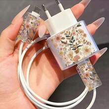 Ốp bảo vệ Shen Meng Hua Yi tương thích với cáp dữ liệu Apple, phù hợp với bộ sạc 18-20W, chống vỡ và chống trầy xước. - Trong sáng - Xem 8