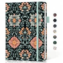 Lined Journal Notebook For Women & Men, Hardcover Leather Journal For Writing, A5 College Ruled Notebook For Work & Note Taking, Perfect For Office School Home Supplies, 160 Pages, Butterfly - B-baroque Bloom - View 1