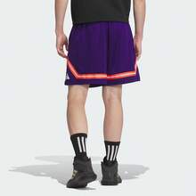 Adidas 撞色印花系列丨抗皺透氣網眼布料男子籃球比賽訓練五分短褲 - 紫色 - 查看 2