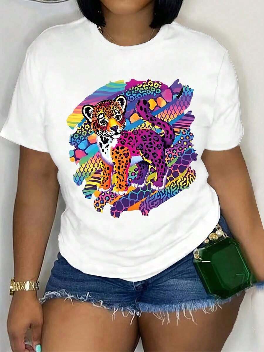 1 Piece Women's 90s Retro Graphic Tee - Lightweight And Breathable Crew Neck Tee - Relive The Nostalgia Of 90s Music - Machine Washable, Spring Fashion, Comfortable Fit, Short Sleeve Tee, Casual Wear. 210g 100% Cotton, Designs Are Printed. Unisex. - 白色 - 查看 1
