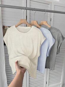 LUNE Set de 3 camisetas básicas de manga corta de unicolor, tops casuales, tops básicos para salir, tops de aeropuerto para mujer, tops de streetwear, tops de verano para mujer, 3 piezas, tops cortos, tops para mujer, camisetas para mujer, tops para salir para mujer, tops de festival para mujer, tops de color amarillo mantequilla para salir para mujer, tops de unicolor, tops sencillos, casuales - Multicolor 5 - Ver 3