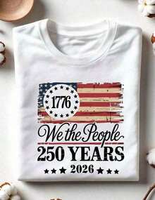 Camiseta de manga corta número 250AméricaAniversarioCamisaEE.UU.250AñosCamiseta1776NosotrosElPersonasRegalo,RetroIndependenciaDíaConjunto de ropaPatrióticoTeeConEE.UU.Bandera250ºAméricaCumpleañosRopa, vestimentaVeranoConjuntos de ropaParaMujeres2026,FestivalConjuntos de ropaParaMujeres,ClubConjuntos de ropaParaCamiseta de mujer para el verano - Blanco - Ver 1