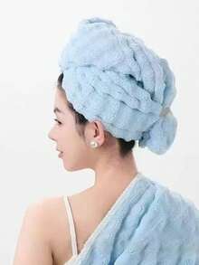 1pc Women's Long Hair Quick Dry Cap, Super Absorbent Quick Dry Towel Cap, Multiple Colors Available, Suitable For Women. Quick Dry Super Fine Fiber Towel Cap, Strong Water Absorption, Super Fast Drying! Can Be Used As A Blow Dry Cap Or Hair Wrap - Multicolor - View 12