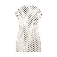 Vestido corto elegante con estilo minimalista, lazo y lunares, de moda europea y americana, para mujer, nueva colección primavera/verano de DEEKA - Blanco con lunares negros - Ver 6