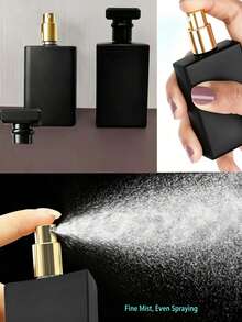 1 pieza Botella de perfume recargable de vidrio, diseño portátil a prueba de fugas, atomizador de perfume de vidrio recargable de 30ml para viajes, botella rociadora de niebla fina, recipiente de muestra de artículos de tocador, adecuado para viajes y muestras cosméticas, dispensador de fragancias - Botellas dispensadoras - Ver 2