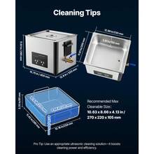 15 L Ultraschallreiniger, professionelle Ultraschallreinigungsmaschine mit Reinigungskorb & Digitalanzeige, 240 W Edelstahl 40 kHz Industrielle Reinigungsmaschine für Teile Vergaser Instrumente - 15 l - Übersicht 7
