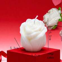1pc Rose Shaped Scented Candle, Smokeless Candle For Home Decor, Room Decor, Bedroom, Party, Dining Table, Kitchen, Romantic, Party, Candlelight, Gift Candle, Holiday Decoration - 1PC - View 11