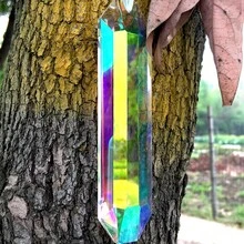 120mm Colgante de prisma atrapasol, adecuado para colgar en ventanas y jardines, decoración de atrapasol, regalo creativo - A - Ver 8