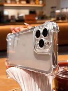 2pcs - Transparent Minimalist Soft Phone Case Compatible With IPhone 17 Pro Max, 16, 15, 14 And 13 Series - Clear - View 4