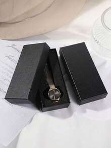 12/6/3/1 Pc Watch Gift Box, Watch Storage Box, Travel Watch Storage Box, Rectangular Jewelry Display Box, Black Rectangular Watch Box With Sponge Lining - Perfect Gift And Decor For Watches, Rings And Earrings - Unisex Storage Gift Box. - Multicolor - View 7