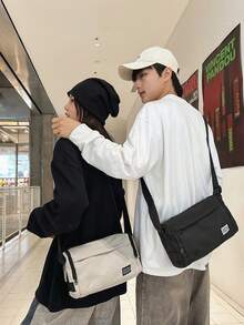 1件新款大容量休闲斜挎包，简约通勤单肩包，轻便背包 - 彩色 - 查看 5