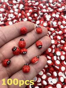 100/50/30 piezas Decoraciones de mariquita de madera roja realista - Adecuado para manualidades decorativas, recuerdos de fiesta, decoración de plantas, decoración de macetas, manualidades DIY, elaboración de tarjetas, paisaje en miniatura, fiesta, decoración del hogar y el jardín, decoraciones de mariquita de madera plana, excelente para decoración interior, decoración de fiestas, decoración exterior, decoración de dormitorios, decoración del hogar, decoración de paredes, jardinería, regalos para ella, regalos para él, regalos para amigos, recuerdos de fiesta, pequeñas sorpresas - mariquita roja - Ver 13