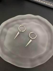 Conjunto de pendientes para mujer, pendientes con borlas de estilo gótico punk emo coreano unisex, pendientes de acero inoxidable plateado para mujer, adecuados para bodas, novias, fiestas, uso diario, cosplay, fotografía, fiestas en la playa, Día de San Valentín, Día de la Madre, Día del Padre, vuelta al colegio, personalidad de moda, asequible, pendientes de aro, milenio, pendientes plateados, artista de perforación, perforación del cartílago de la oreja, perforación, pendientes de mujer, pendientes colgantes, pendientes colgantes, perforación corporal - Plateado - Ver 12