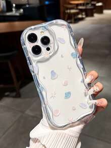 Funda de teléfono con diseño de estrella de mar y concha de colores, adecuada para iPhone 17, 16 Pro Max, 14, 13, 12, 11 Pro Max, XS Max, X, XR, 8, 7, Plus, Mini, puede usarse como regalo de cumpleaños, para novia, novio o para uso personal - Multicolor - Ver 2