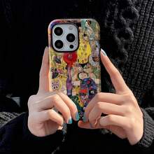 Gustav Klimt 藝術拼貼手機殼復古繪畫風格適用於 iPhone 17 16 Pro Max 15 14 Plus 13 12 11 - 彩色 - 查看 2