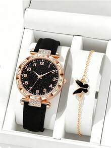 2pcs/Set Women's Starry Dial Watch + Bracelet Set - Exquisite Gift For Valentine's Day, Anniversary - Multicolor - View 13