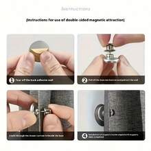 1pc Modern Magnetic Door Curtain, Thermal Insulation All Seasons, Handwashable, No Lining Design, Suitable For Any Room Privacy And Style, Fashionable Themed Shower Curtain With Metal Grommets Top - Multicolor - View 11