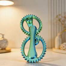 1pc (Random Color) Smooth Rotating 3D Printed Decompression Gear, A Small Desktop Decompression Gadget, Adult Stress Relief Toy, Mechanical Bite Stress Relief Toy, Office Stress Relief Toy, Creative Desktop Novelty Decor, Decompression Gadget - Multicolor - View 8