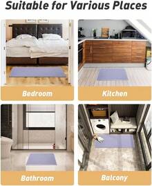 Waffle Bath Mat, Absorbent Non Slip Bathroom Rug With Tassels, Rubber Backed Floor Mat, Machine Washable Decorative Mat For Bathroom, 17" X 24", Brown - Purple - 查看 7