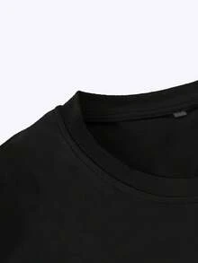 Camiseta estampada de moda para hombres - Negro - Ver 5