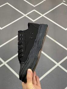 Giày thể thao buộc dây bằng vải canvas MMY Unisex phong cách retro rách rưới mới năm 2026, giày sneaker thể thao thường ngày. - màu đen - Xem 2