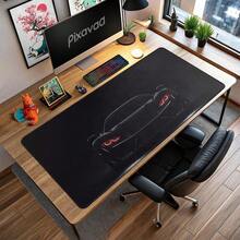 Minimalist F1 Racetrack Blueprint Desk Mat, Black Streamlined Racing Car Aesthetic Print Mouse Pad, Large Size Computer Keyboard Mat With Non-Slip Rubber Base, Office Decor - View 14