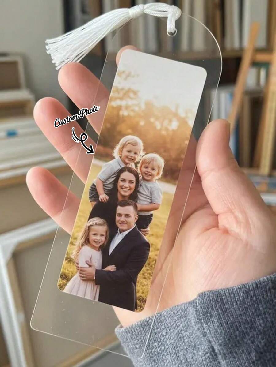 Customized Acrylic Bookmarks With Photos, Personalized Gifts For Book Lovers, Tasseled Bookmarks, Customized Photo Acrylic Bookmarks, Best Friend Gifts - Multicolor 1 - View 1