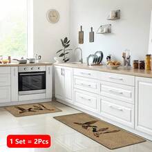1pc Bird Pattern Printed Linen Kitchen Rug, Bathroom Mat, Doormat, 3D Printed Rectangle Carpet For Living Room, Bedroom, Hallway, Bathroom, Laundry Room - Polyester Rug For Indoor And Outdoor Home Decor - Multicolor - View 15