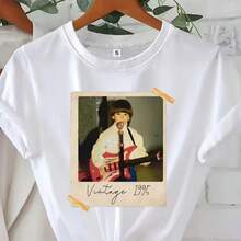 Printed T-Shirt For Men And Women - White - View 1