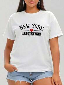 Camiseta con estampado de letra - Blanco - Ver 3