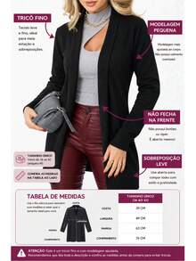Cardigan Basic Coat Knitwear Women's Fashion Cardigan Kimono Long Sleeve Winter - 黑色 - 查看 3