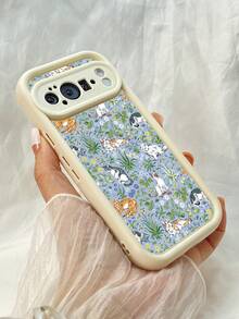 NR147 猫好き必見,対応するPixel 10 9 8 Pro 9A 8A ケース、対応するiPhone17 16 15 14 13 12 11 Pro Max 7 8 16 15 14 Plus 16e 17e 17 Air ケース、フルカメラ保護ソフト TPU ケース、キャンディカラーエンジェルアイラダーマットシリコン肌に優しいタッチフォンケースカバー（女性＆女の子向け） - ホワイト - チェックする 2