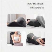 Upgraded Multi-Functional Comfortable Cushion, Couples Memory Foam Wedge Pillow, Couples Seat Cushion Pillow, Multi-Functional Couples Back Cushion Pillow, Low Buttock Pad, 3D Memory Foam, Multi-Functional Sleeping Pillow, Ergonomic Buttock Support Pad. This Is A Multi-Functional And Portable Relaxation Cushion Suitable For Home, Office, Yoga, Daily Rest, Reading, And Movie Watching Scenarios. High-Quality Removable Pillow Insert. - Black Set (including Small Pillow) - View 6