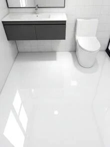 Extra Thick Glossy White Flooring And Wall Sticker - Removable And Peelable Vinyl Flooring, Wear-Resistant, Waterproof, Stain-Resistant, Easy To Clean And Maintain, Suitable For Bathroom, Kitchen, Living Room, Bedroom, RV Renovation - Pearl White - View 7