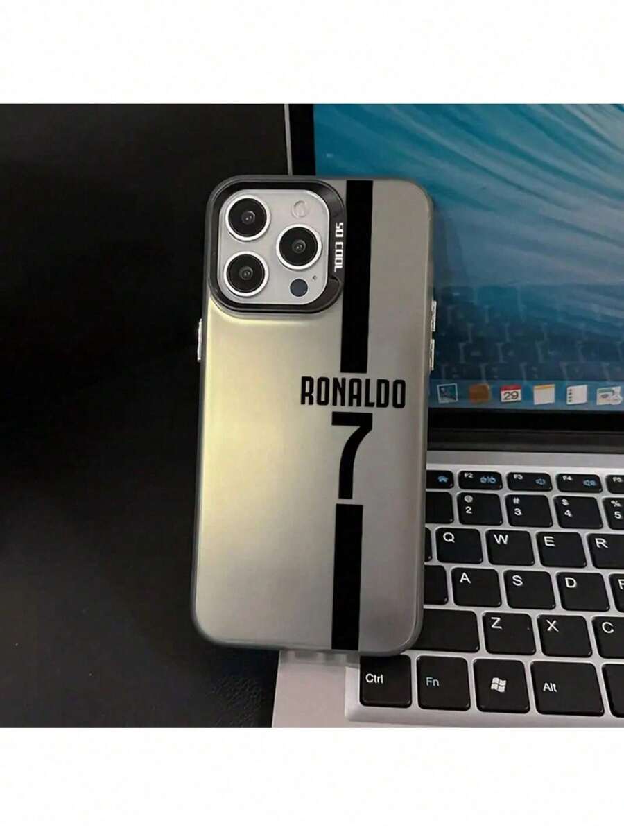[24h Versand aus DE/FR/ES] Handyhülle mit Ronaldo Trikotnummer Grafikdesign Kompatibel mit iPhone 11-17Pro Max,  S21-S26 Galaxy,  13-15 Ultra, rutschfeste modische sturzresistente weiche TPU-Schutzhülle, perfektes Geschenk für Jungen und Mädchen für jeden Anlass - 1 Stück - Übersicht 1