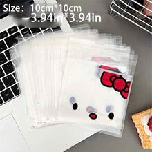 SANRIO 100PCS Hello Kitty Self-Sealing Bags, For Candy And Gifts - Cute Multi-Purpose DIY Craft Bags With Animal Patterns - One Size Fits All - View 10