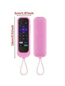 One Universal Silicone Remote Control Case With Lanyard, (1.97 Inch * 5.5 Inch) Fluorescent Protective Shell, Shockproof And Non-Slip Remote Control Case, Suitable For TV And Voice Remote Controls, Reusable Home, Travel And Gift Accessory. - Multicolor - View 2