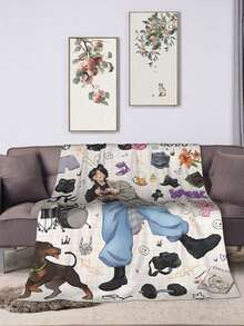 1pcs Soft Personalised Jung Merch Kook Flannel Thick Blanket, Suitable For Sofa, Bed, Living Room, Travel, Office, Shawl, Nap Blanket, Air Conditioning Blanket, Bed Sheet, Camping, Ideal Gift, Daily Gift - màu đen - Xem 5