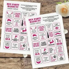 Hen Party Hunting Game - Selfie Bingo, Hen Night Party Game, Man Hunting Challenge - Hen Party - View 1