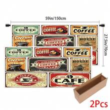 1 pieza, Decoración del hogar, Falda de mesa con estampado de café, Cortina pequeña de cocina, Cubierta de gabinete de cocina, Con agujeros para cortina, Fácil de colgar, Rectangular, Tejido a máquina, Lavable a máquina, Decoración y accesorios de cocina, Perfecto para gabinetes de cocina y decoración del hogar - Multicolor - Ver 12