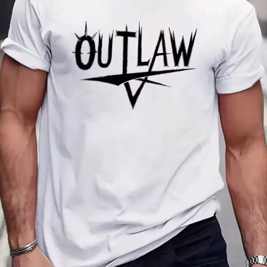 Printed T-Shirt For Men And Women - 白色 - 查看 1