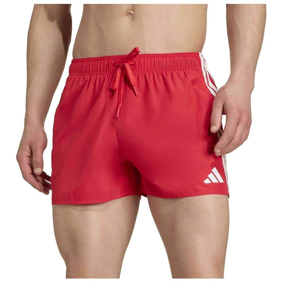 Adidas Men Athletic One-Piece Swimsuits - Red - View 1