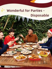 20/10/PCS/Colorful 2lb Paper Food Trays/Boat Trays, Paper Food Containers, Edible Packaging Boxes, For Corn Chips, Hot Dogs, Snacks... - Multi-color [Small Size] - View 7
