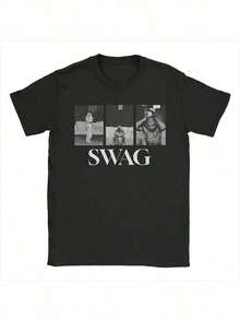 Camisetas De Hombre Bieber SWAG 2025 Justin Album, Camisetas De Playa Con Cuello Redondo, Camisetas Populares DIY Para Hombre, Camiseta, Ropa Casual, Moda Urbana, DiseñO Moderno, PatróN GeoméTrico. - Negro - Ver 7