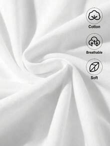 Circle Circle Summer T-Shirt With Round Neck, Versatile, Comfortable, Casual, Youthful, Fashionable, Vibrant, For Everyday Wear, Short Sleeve, 100% Perfect Choice For Spring And Summer, Lightweight Fabric, Breathable And Comfortable, A Must-Have For All Seasons. - White - View 5