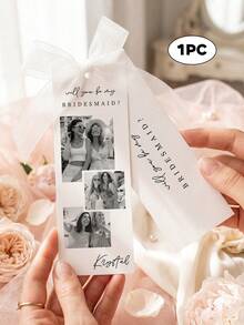 1/3pcs Personalized Photo Bridesmaid Invitation Card, "Will You Be My Bridesmaid?", Maid Of Honor Card, Wedding Gift, Wedding Souvenir ,Forever Love, Gift Ideas - Multicolor - View 64