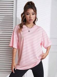 Solid Color T-Shirt - Candy Pink 3 - View 5