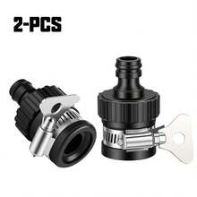 2pcs Universal Faucet Adapter, Suitable For Car Washing And Garden Irrigation, Quick Connect Plastic Hose Connector, Reinforced Quick Coupling, European And American Standard Threads - View 10