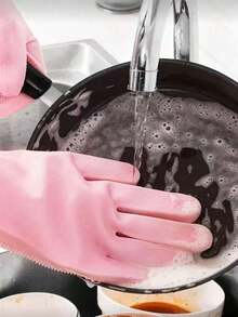 1 đôi găng tay cao su latex siêu dài và dày, chống trơn trượt, chống thấm nước, chống mài mòn, thích hợp cho việc dọn dẹp nhà bếp, chăm sóc thú cưng, rửa xe, làm vườn, sơn sửa, bảo vệ tay. - Xem 7